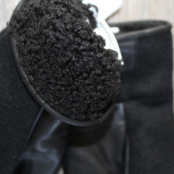 NWT UGG‎ MEN'S WOOL SHEARLING LEATHER TRIMMED GLOVE - Picture 6 of 6